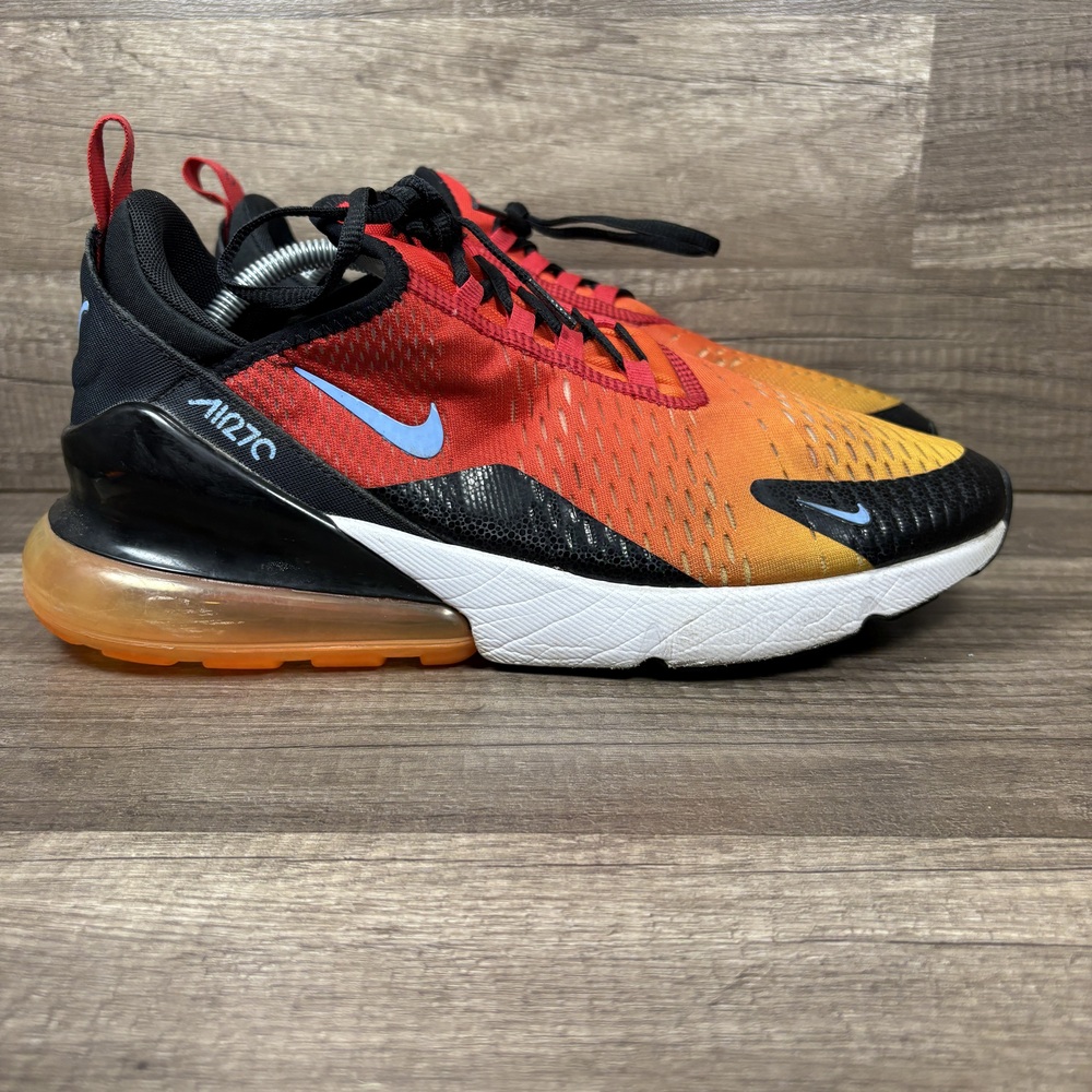Nike Air 270 Red Orange Mens US Size 11 EUR 45 DQ7625-600 Running Shoes